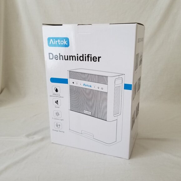 NEW IN BOX! Airtok Dehumidifier w/Timer, Auto-Defrost, Auto Shut-Off, (7) Lights - Picture 6 of 14